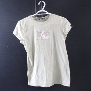 Retro Light Green DC Shoes Short Sleeve T-Shirt - Woman's Large